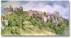Watercolour painting of Edinburgh castle