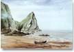 Watercolour painting of llangranog Bay